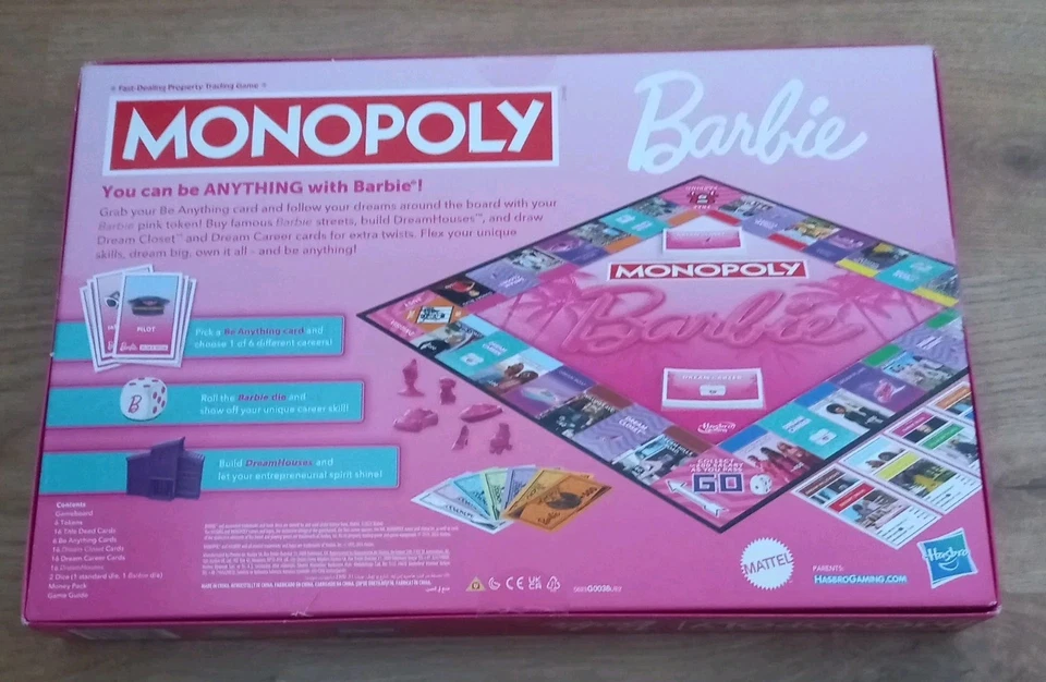 Monopoly Barbie Edition Board Game new Sealed  - Image 2 of 4