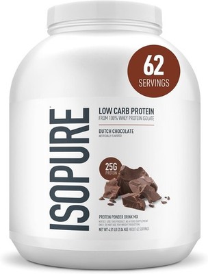 Isopure Low Carb 100% Pure Whey Isolate Protein Powder, DUTCH CHOCOLATE