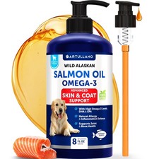 Salmon Oil for Dogs - Omega 3 for Dogs - 8 FL OZ Wild Alaskan Salmon Fish Oil...