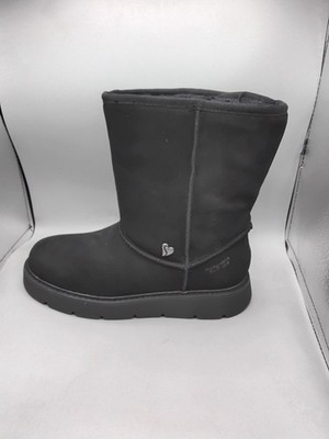 Skechers Slip-ins Keepsakes Cozy Water Repellent Suede Boots 7.5M  Black  UP
