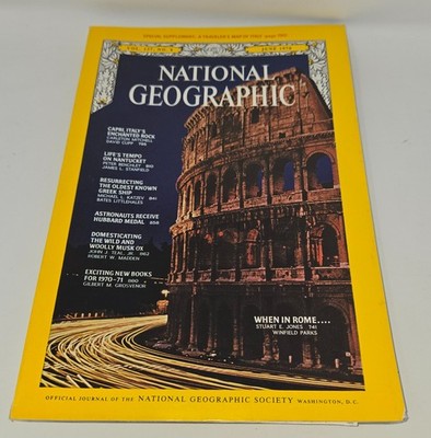 National Geographic Magazine June 1970 Capri Italy Traveler's Map of Italy