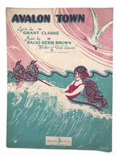 Avalon Town Sheet Music 1928 Nacio Herb Brown Grant Clarke Ukulele Griffith Art