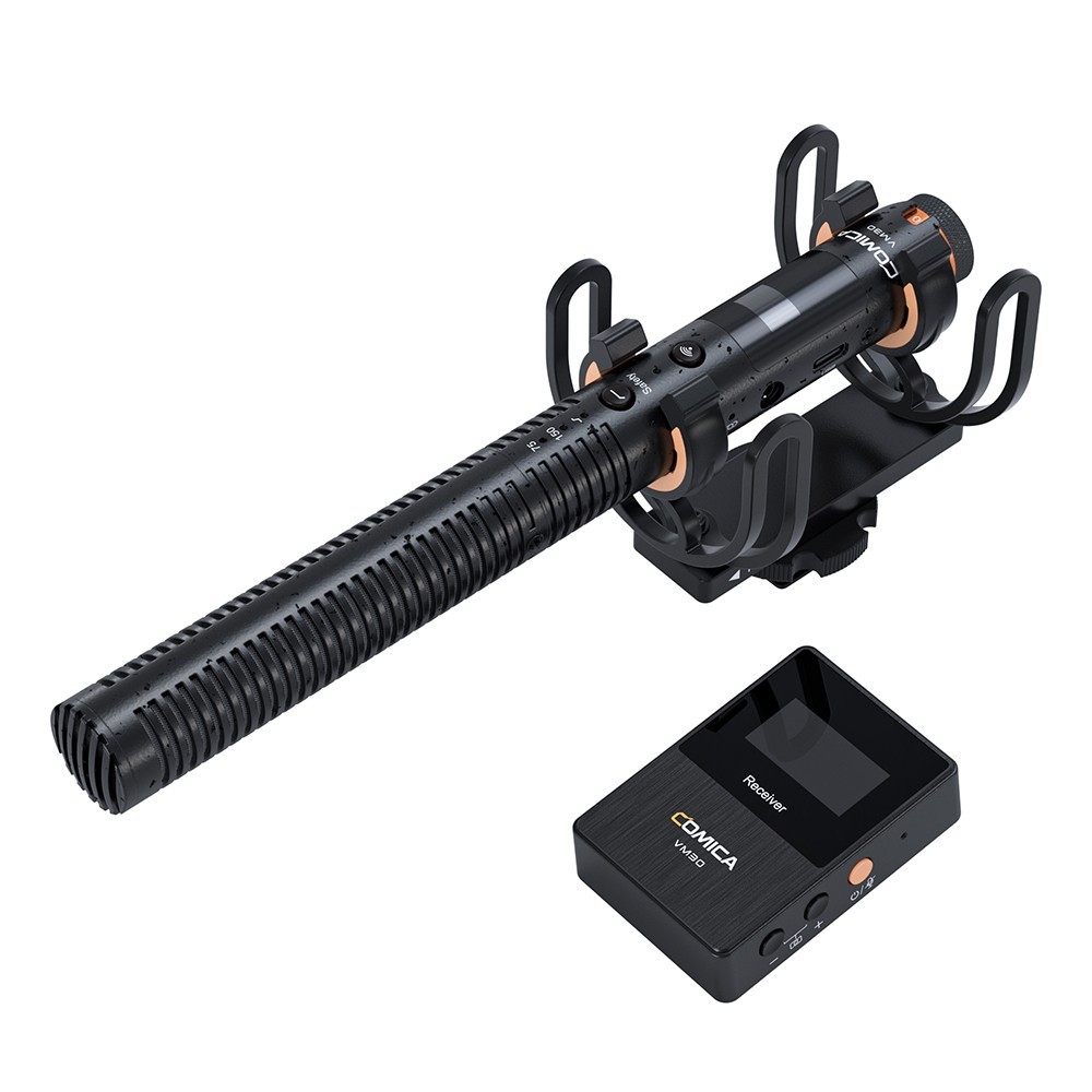 COMICA VM30 2.4G Camera Shotgun Microphone Cardioid Condenser Mic System Kit