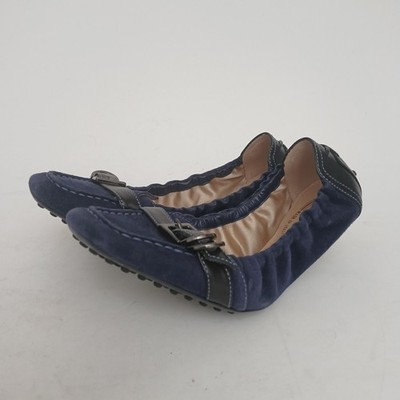 Tod's Navy Blue Ballerina Flats Women's Size 36 (US 5.5-6)  Made In Italy