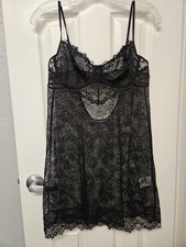 Black Lace Short Nightgown M