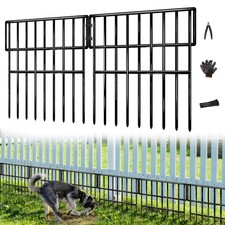 35 Panels Garden Fence Animal Barrier, 38 Ft L X 13 in H No Dig Fence for D...