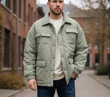 Reclaimed vintage Mens Size Xs Green color quilted jacket Feels Like L