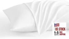 Toddler Travel Pillow Cases Set of 2, 600 Thread 14x20 White Zipper Closure