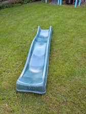 Children's Bright Green Heavy Duty Plastic Garden Slide Water-Safe