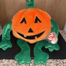 Ty Large Plush Beanie Original Buddy - PUMKIN' the Pumpkin Beanie Baby 1999