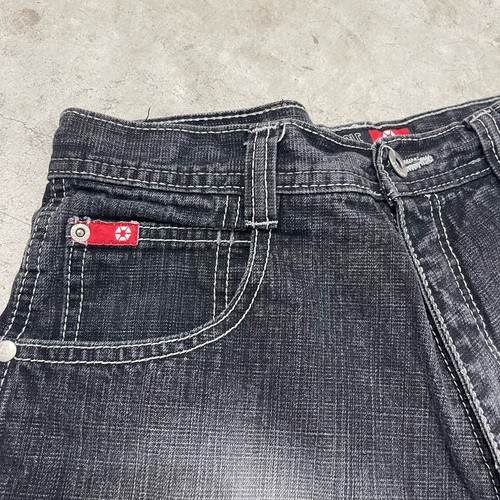 Southpole Shorts Women’s 18 Black Faded Baggy Loose Jorts Y2K Denim Streetwear - Picture 2 of 9