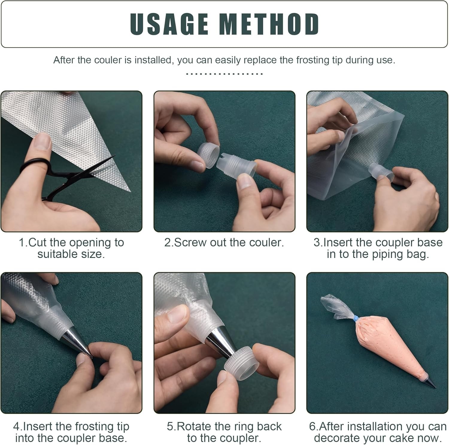 Piping Bags and Tips Set, Cakes Decorating Supplies Kit with 100pcs 12 Inch P...