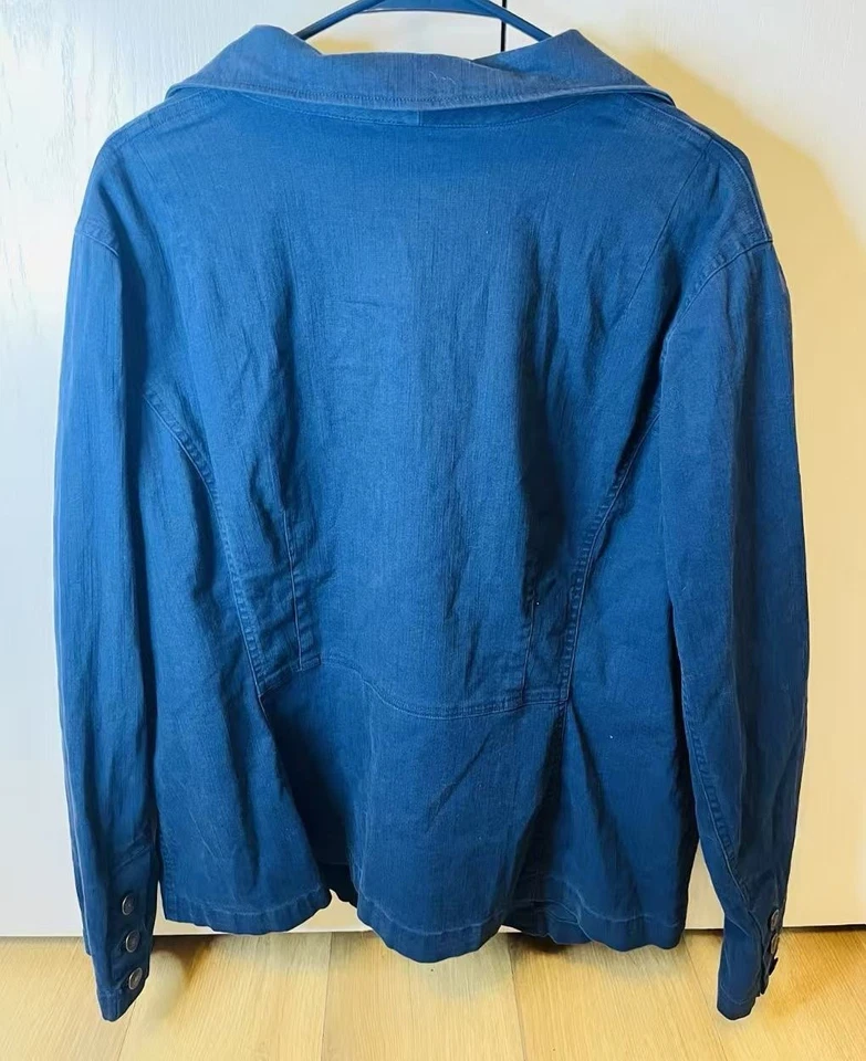 Chaqueta vaquera VALERIE STEVENS para mujer 2X azul Foto 3 de 3