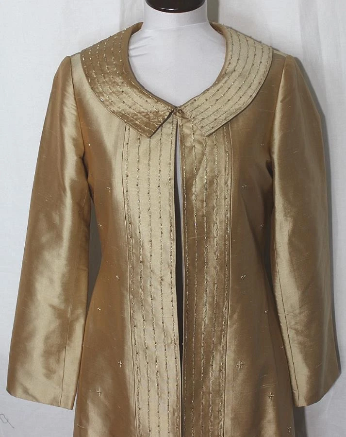 NOVO Luxe Arden B Casaco Vestido de Festa Ocasião Dourada Costura de Contas Tamanho Pequeno - Imagem 2 de 4