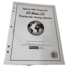 HE Harris Speedrille Pages Worldwide Stamps Collections 64 Sheets/2 Sided Print