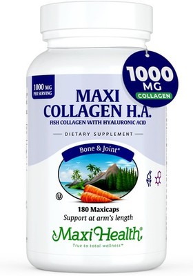 Maxi Health Marine Collagen Pills   1000 mg Type 1 Collagen for Women & Men with