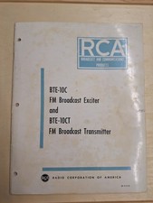 RCA FM Broadcast Exciter & BTE-10CT FM Broadcast Trasmettitore Manuale operativo