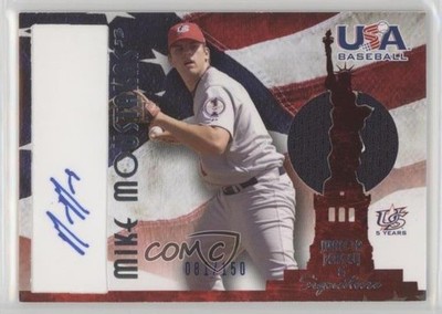 2007 USA Baseball National Jersey & Signature Blue Ink Mike Moustakas Auto 0aa