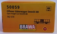Brawa 50059 H0 Offener GüTerwagen Omm55 762 570 Ep. III DB