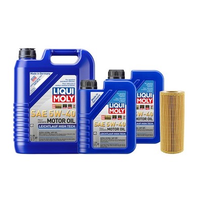 7L Liqui Moly Leichtlauf High Tech 5W-40 Mann Oil Change Kit for Audi 3.0/3.2L