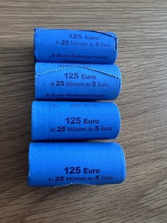 4 Rollen 25 Münzen zu 5€ Sammlermünze Klimazonen