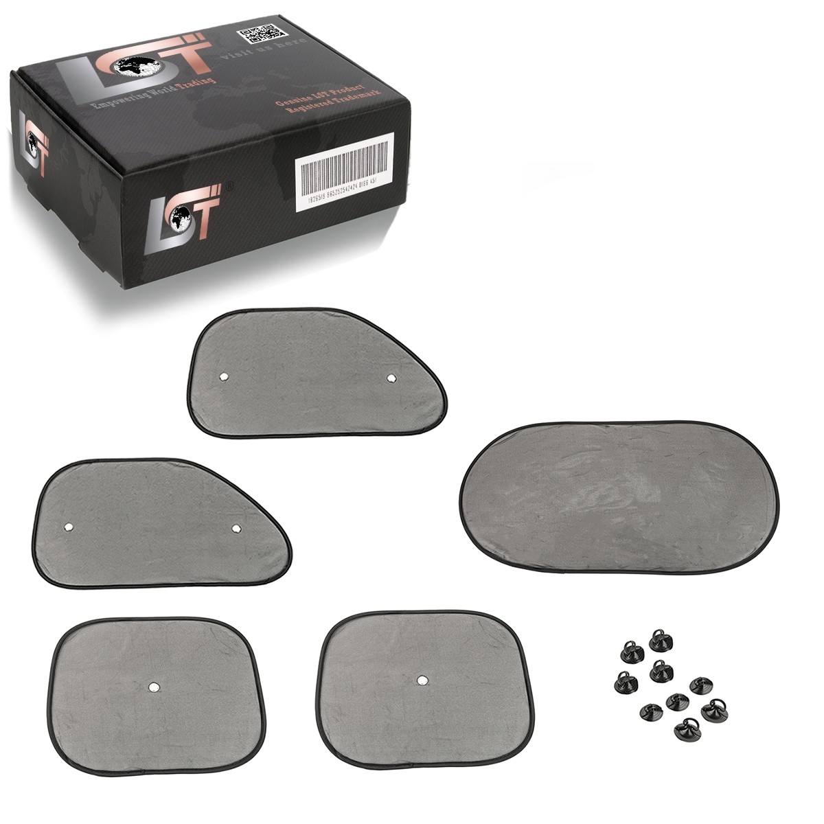 5X Sun Protection Window Pane Transparent Sunshade Set For Mazda