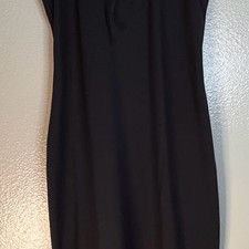 Wild Fable ButterBliss Black Racerback Keyhole Tie Front Midi Bodycon Dress