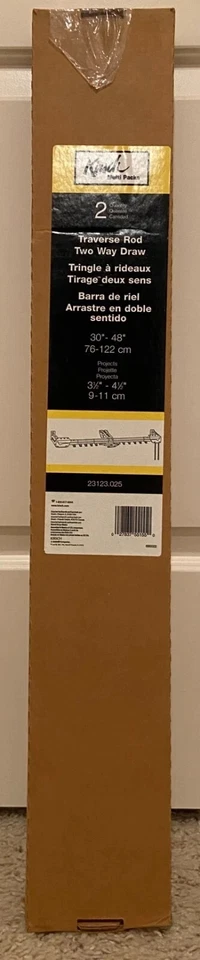 Paquete de 2 varillas transversales Kirsch bidireccionales en blanco 30" - 48" 23123.025 Foto 2 de 3