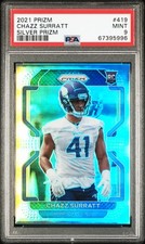 2021 PANINI PRIZM SILVER PRIZM #419 CHAZZ SURRATT PSA 9