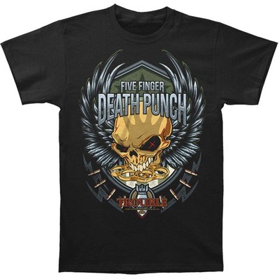 Men's Five Finger Death Punch Trouble T-shirt X-Large Black