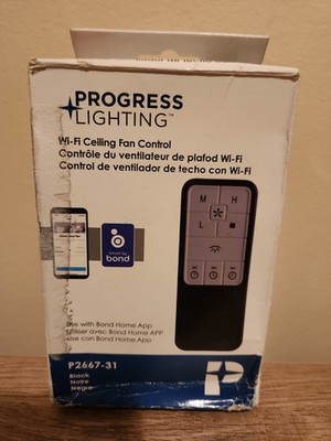 Progress Lighting Universal WiFi Remote Control AirPro Fan Control Black 