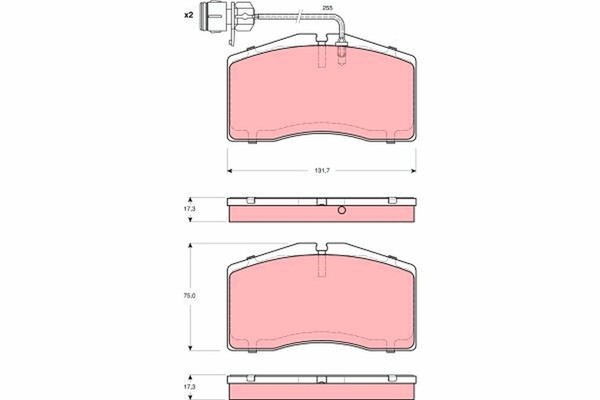 TRW Bremsbelagsatz Scheibenbremse GDB1523 FüR 4D2 Audi A8 4D8 D2 TDI Quattro W12-image