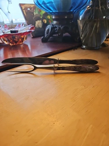 Towle  2 Piece Sterling Silver And Tempered stainless tops. Carving Set