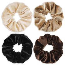 4Pcs Velvet Jumbo Scrunchies for Hair Large Scrunchies for Women Soft Ponytai...