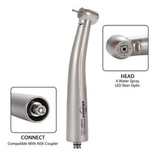 Dental LED Fiber Optic Handpiece 4 Water Spray Fit NSK coupler high speed FDA