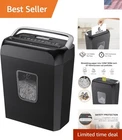 High-Security Cross-Cut Shredder for Papers, Credit Cards - Overheat Protection