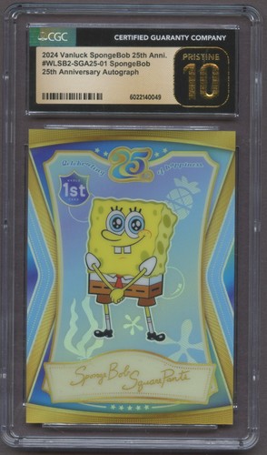 SpongeBob SquarePants  Asian Limited Edition Autograph Card Cgc 10，25/25