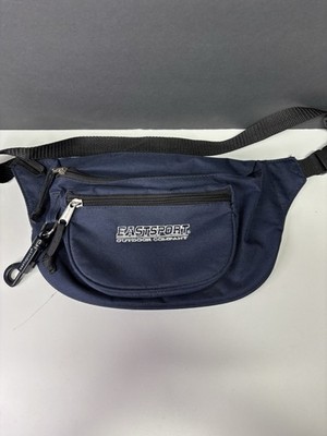Vintage Eastsport Outdoor Company Blue Fanny Pack Three Zippered Compartments