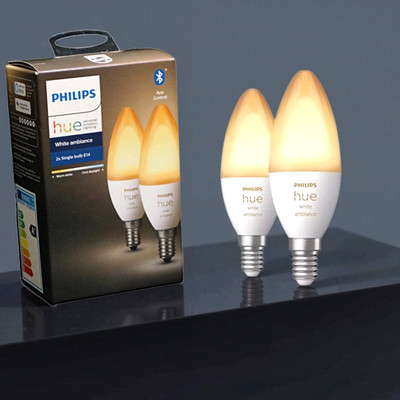 Philips Hue White Ambiance E-14 Doppelpack 2x470lm Bluetooth, Komp. Alexa,Google