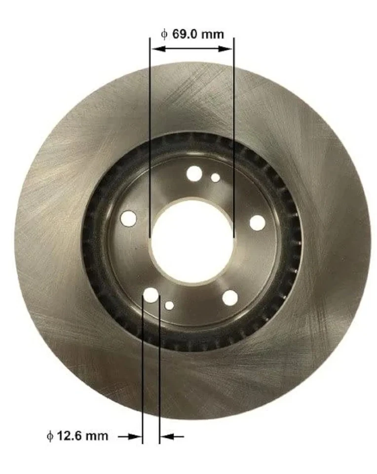 Rotor de freno de disco Bendix Premium Hyundai Kia Prt6148 - P27 Foto 2 de 3