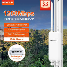 Newfast 1200Mbps Outdoor AP Access Point 2.4G/5.8G Wireless Router Long Range Wi