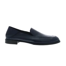 Di Bianco Positano Cervo Mens Black Leather Loafers & Slip Ons Casual Shoes