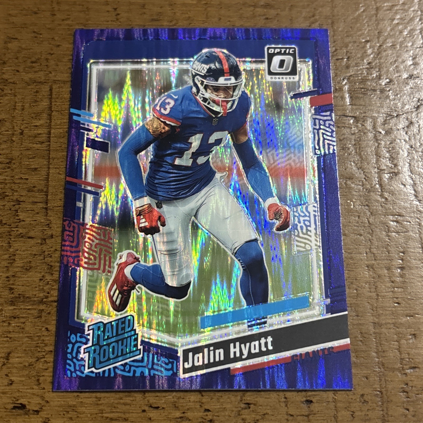 2023 Panini Donruss Optic Purple Shock #279 Jalin Hyatt Rated Rookie RC Giants