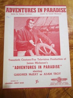 SHEET MUSIC ADVENTURES IN PARADISE 1961 GREAT MUST SEE