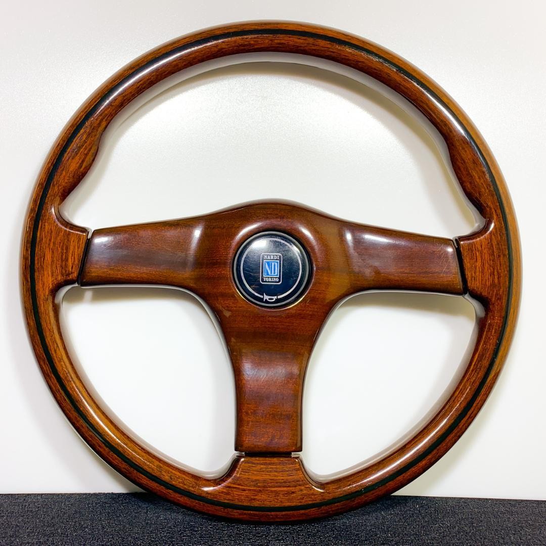 NARDI (ナルディ) GARA3 Nardi GARA3 365mm Mahogany Steering Wheel w/ Horn Button Rare Mint