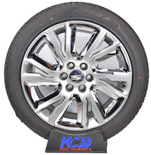22 Cadillac Escalade Oem Silver And Chrome Rims Wheels Tires 23377419 Az