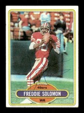 1980 Topps 337 Freddie Solomon signed auto autograph  dec'd, centered, bp JBN BX