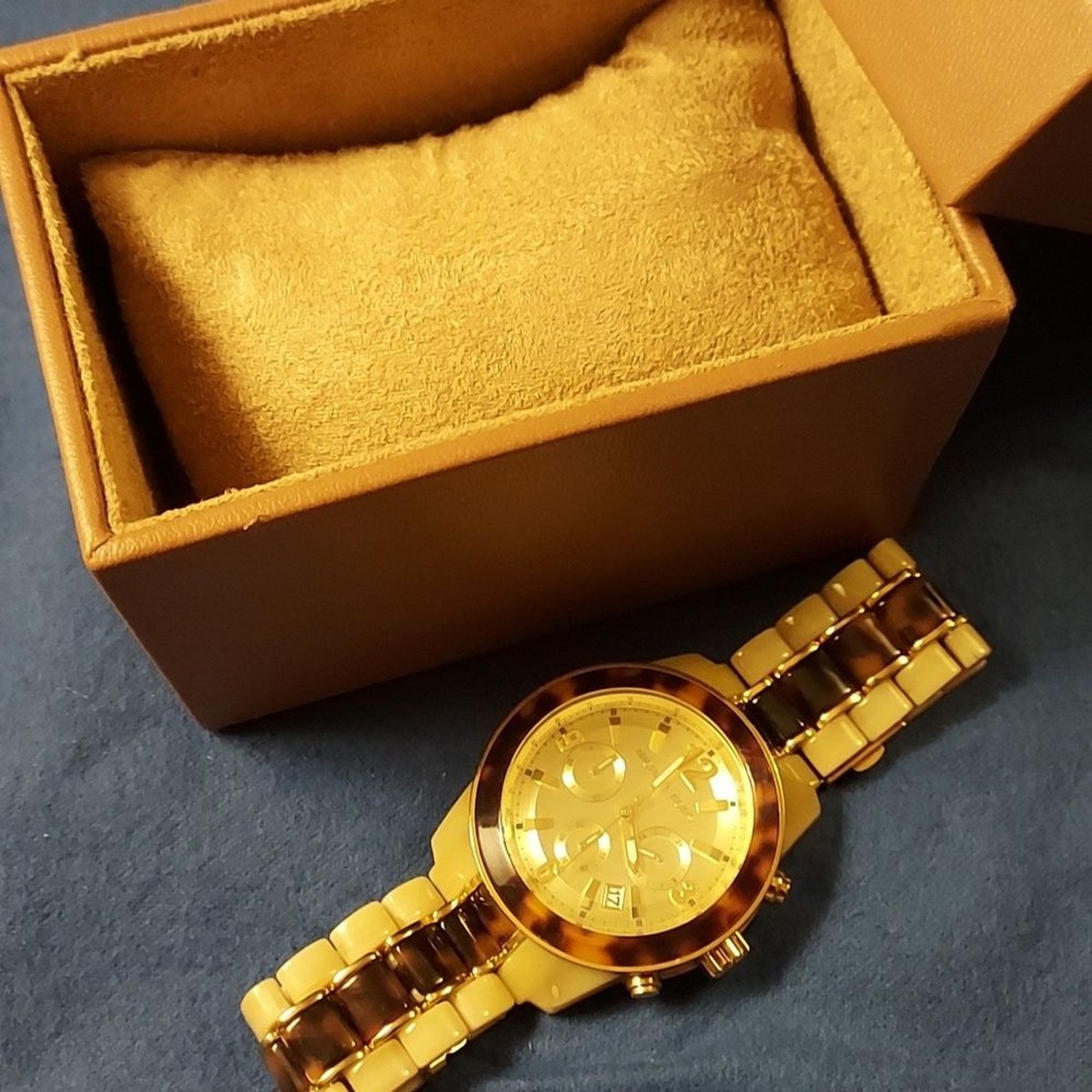 Michael Kors Horn and Tortoiseshell Link Watch | eBay