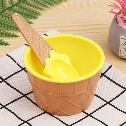 Children's Ice Cream Dessert Bowls & Matching Spoon Wafer Dessert Bundle Sets - Picture 10 of 23