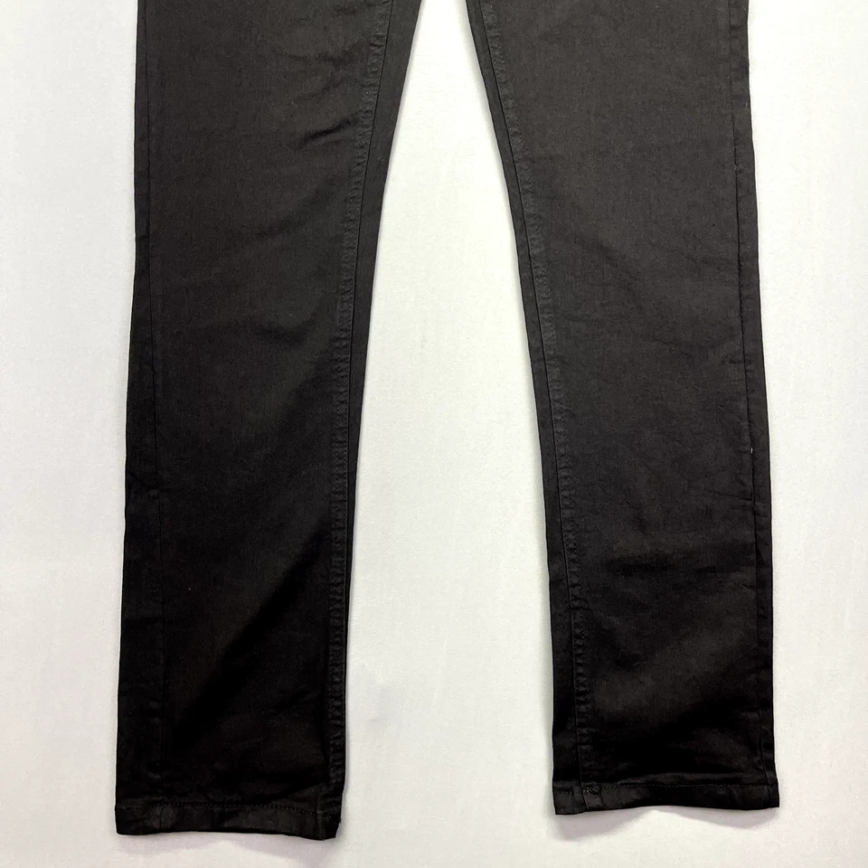 Pantalones de mezclilla ajustados Seven 7 For All Mankind Slimmy para niñas talla 16 negro oscuro pierna recta Foto 3 de 4